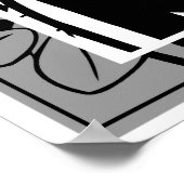 Poster Silhouettes Art nouveau noir et blanc (Coin)