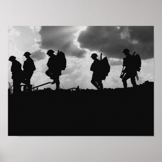 Poster Silhouettes de soldat WW1 - Bataille Broodseinde (Devant)