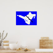 Poster silhouettes des arts martiaux (Cuisine)