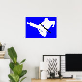 Poster silhouettes des arts martiaux (Bureau à domicile)