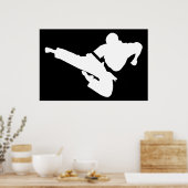 Poster silhouettes des arts martiaux (Cuisine)