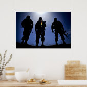 Poster Silhouettes des soldats de l'armée (Cuisine)