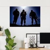 Poster Silhouettes des soldats de l'armée (Bureau à domicile)