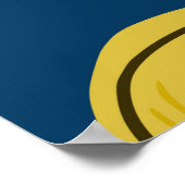 Poster Silhouettes d'escargots : jaune, motif rose. (Coin)