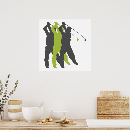 Poster silhouettes golfières (Cuisine)
