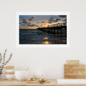 Poster Silhouettes Lauderdale Pier (Cuisine)