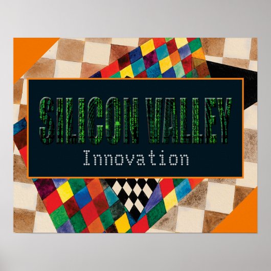 Poster Silicon Valley, Innovation (typographie) (Devant)