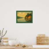 Poster Silkeborg Danemark Lac (Cuisine)