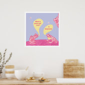 Poster Silly Frogs Art Imprimer - Rose & periwinkle Blue (Cuisine)