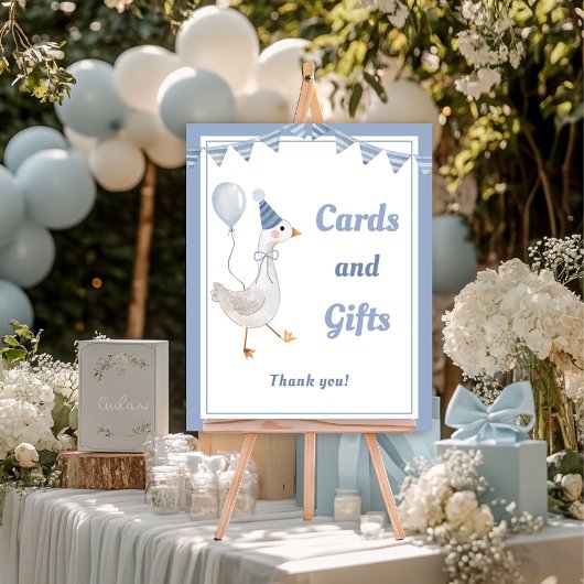 Poster Silly Goose Blue Boy Cartes et cadeaux d'anniversa