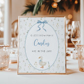 Poster Silly Goose Boy Baby shower Candy jeu de devinatio