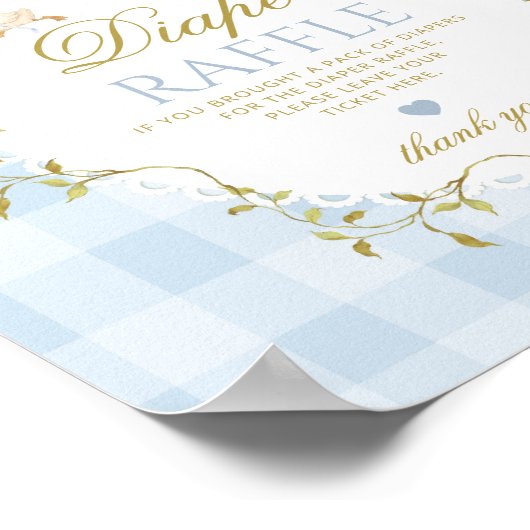 Poster Silly Goose Diaper Raffle Sage Green Whimsical (Coin)