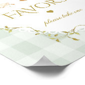 Poster Silly Goose Favors Sage Gingham Baby Shower (Coin)