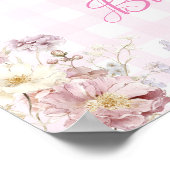 Poster Silly Goose Floral Gingham Baby Shower Welcome (Coin)