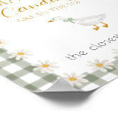 Poster Silly Goose Green Gingham Baby Shower Guess Game (Coin)