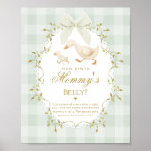 Poster Silly Goose How big is her belly Sage Gingham (Devant)