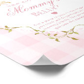 Poster Silly Goose How big is mommys belly Pink Gingham (Coin)