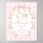 Poster Silly Goose How big is mommys belly Pink Gingham (Devant)