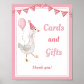 Poster Silly Goose Rose Girl Cartes d'anniversaire et cad (Devant)