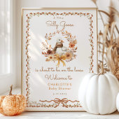 Poster Silly Goose Rustic Fall Baby Shower Welcome