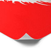 Poster Silly Silkie Chicken on Red (Coin)