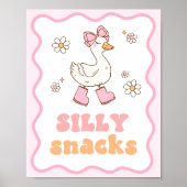 Poster Silly Snacks Goose Table Sign (Devant)