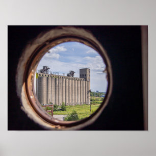 Poster Silo de grain de rouille