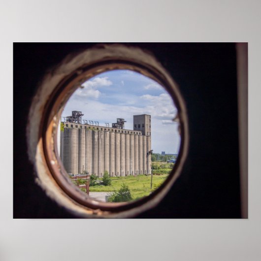 Poster Silo de grain de rouille (Devant)