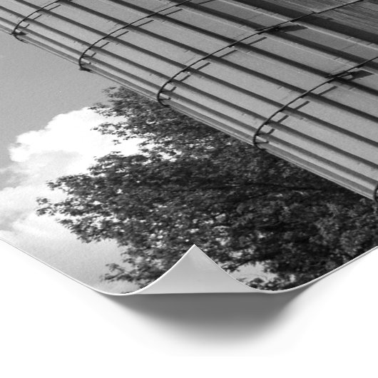 Poster Silo du Midwest noir et blanc (Coin)