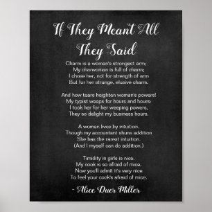 Poster S'ils veulent tout poème noir et blanc