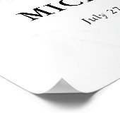 Poster Silver and Baby Blue Butterfly Welcome Wedding (Coin)