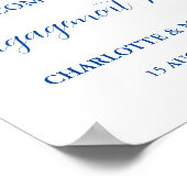 Poster Silver Blue Engagement Party 8,5x11 (Coin)