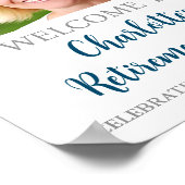 Poster Silver Blue Retirement Party 8.5x11 Photo (Coin)