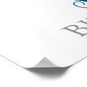 Poster Silver Blue Sweet 16 Anniversaire 18x24 Photo (Coin)