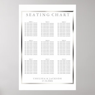 Poster Silver et blanc - 9 Sièges