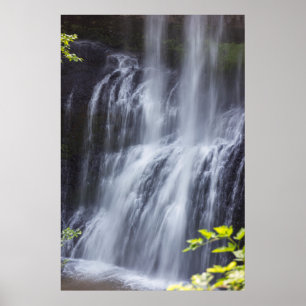 Poster Silver Falls Willamette Valley Oregon Middle Falls