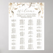 Poster Silver & Gold Elegant Winter Quinceañera (Devant)