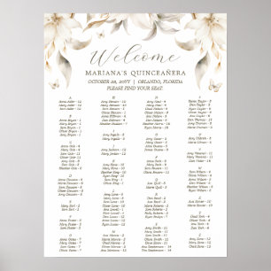 Poster Silver & Gold Elegant Winter Quinceañera