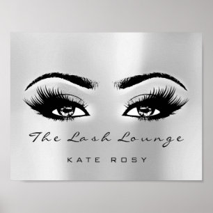 Poster Silver Grey Nom maquillage Artiste Beauté Studio L