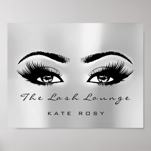 Poster Silver Grey Nom maquillage Artiste Beauté Studio L (Devant)