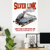 Poster Silver Link - LNER Class A4 2509 Steam Train Loco (Bureau à domicile)