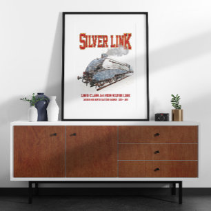 Poster Silver Link - LNER Classe A4 2509 Train à vapeur L