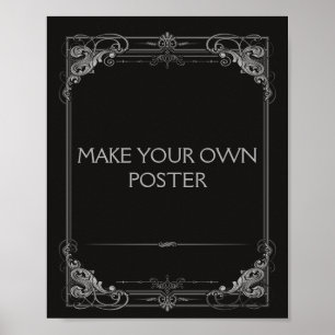 Poster SILVER Mariage ou signe de parti faire votre propr
