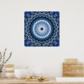 Poster Silver Ripples Mandala 2 (Cuisine)