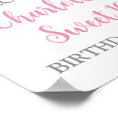 Poster Silver Rose Sweet 16 Anniversaire Personnalisé 8,5 (Coin)