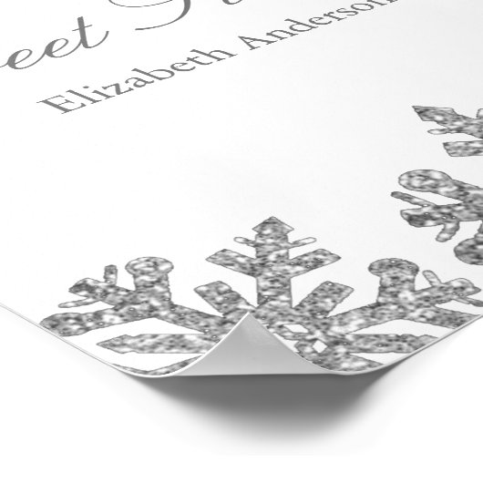 Poster Silver Snowflake Winter Sweet 16 (Coin)