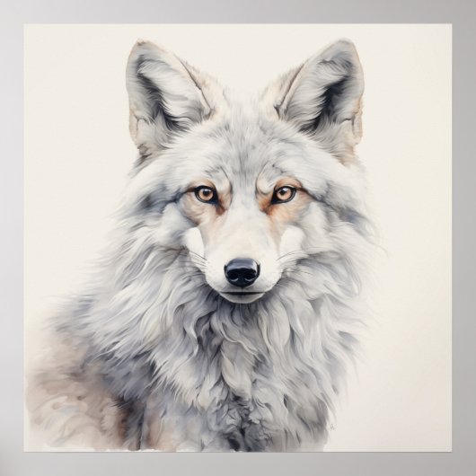 Poster Silver Spirit Animal Fox (Devant)