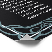 Poster SilverEnchanted Gothic Raven Wedding Seating Chart (Coin)