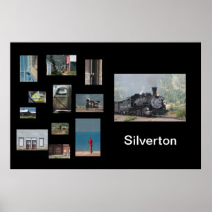 Poster Silverton Photo Collage de l'affiche de voyage Mod