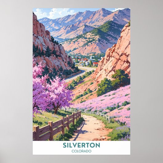 Poster Silverton - Pittoresque Drive - Colorado (Devant)